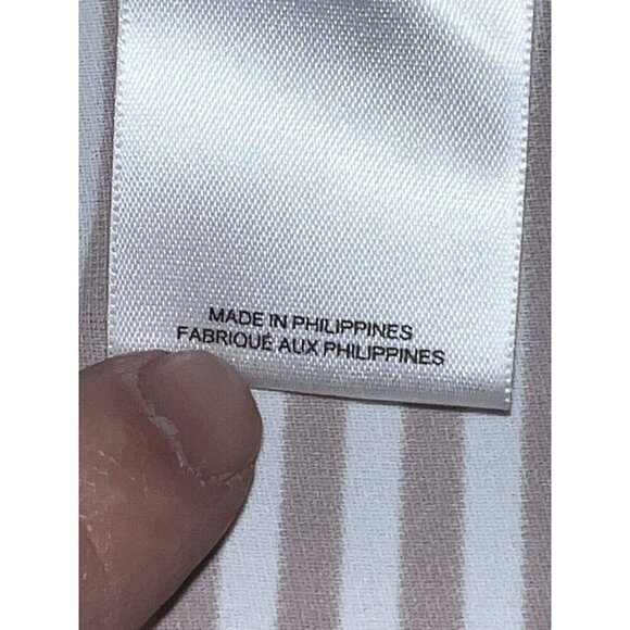 EXPRESS Striped Dolman Sleeve Minimalist Blouse Scoop Neck Sz XS - Picture 10 of 11